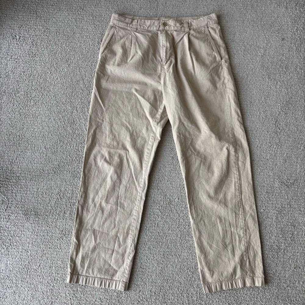 Madewell Cotton Single Pleat Pants